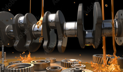 Tableau sur toile Crankshaft and Oil