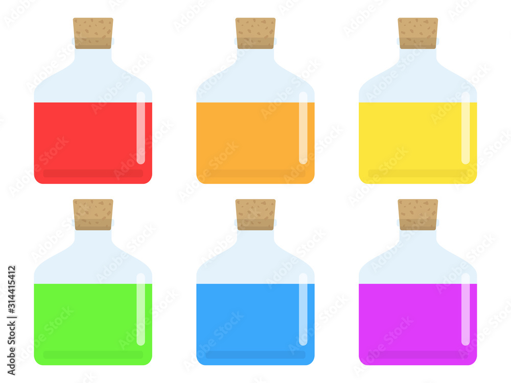 コルク栓をした瓶のイラスト Stock Vector Adobe Stock