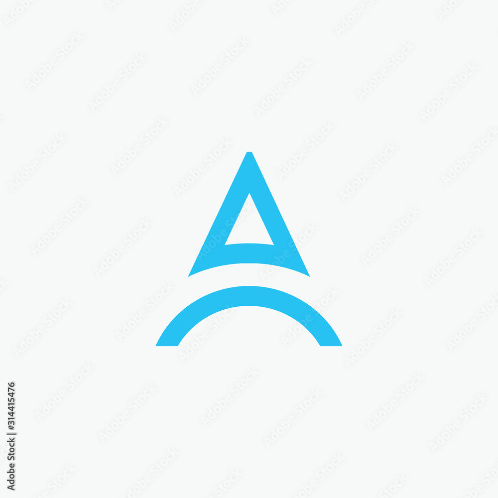 initial letter A with bridge concept. Creative minimalist vector logo in a modern style. bridge illustration logo vector template - vector initial letter A with bridge concept. Creative minimalist vector logo in a modern style. bridge illustration logo vector template - vector