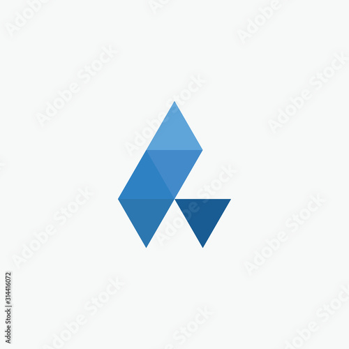 Free Download letter A L abstract icon. construction digital technology concept. - vector - GFXLoad
