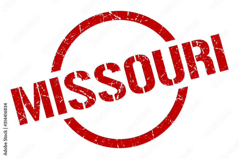 Missouri stamp. Missouri grunge round isolated sign Missouri stamp. Missouri grunge round isolated sign