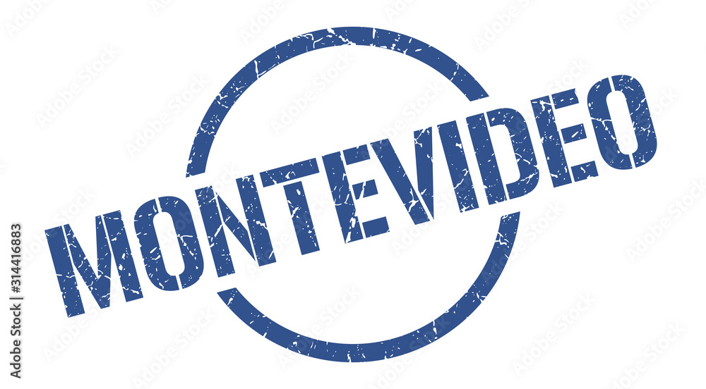 Montevideo stamp. Montevideo grunge round isolated sign Montevideo stamp. Montevideo grunge round isolated sign