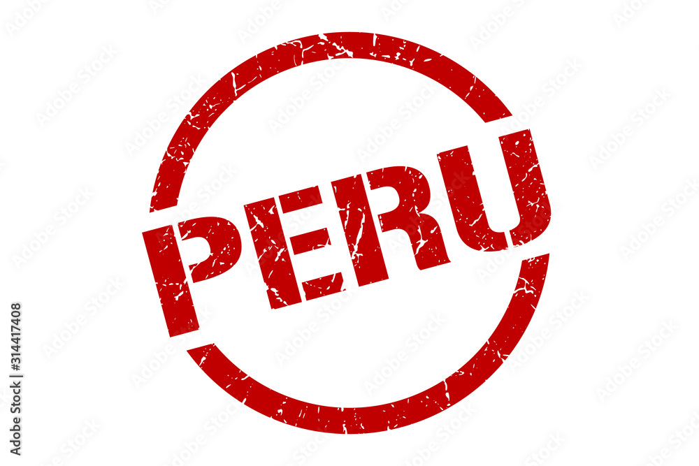 Peru stamp. Peru grunge round isolated sign Peru stamp. Peru grunge round isolated sign