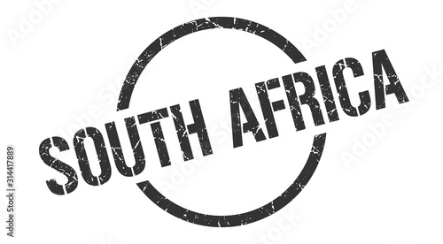South Africa stamp. South Africa grunge round isolated sign