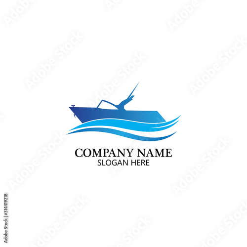 boat logo template,ship icon design,illustration element vector
