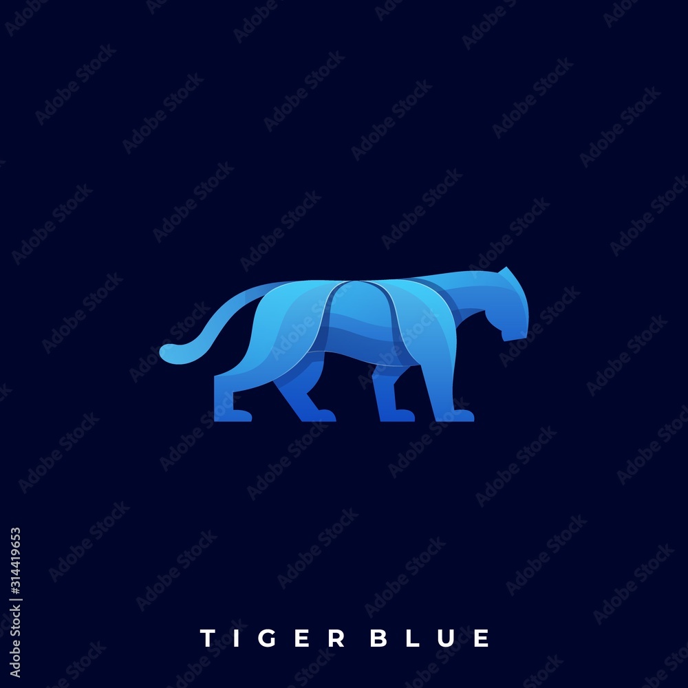 Tiger Walking Illustration Vector Template Tiger Walking Illustration Vector Template