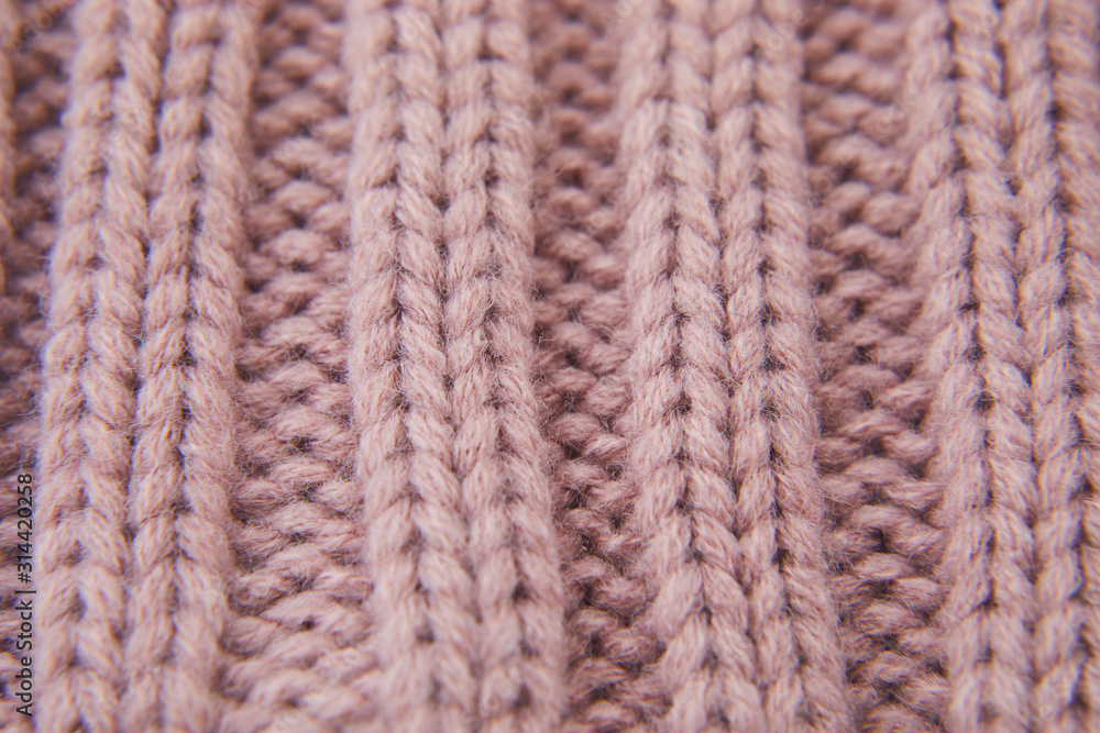 Pattern of knit stitch. Woolen hat Pattern of knit stitch. Woolen hat