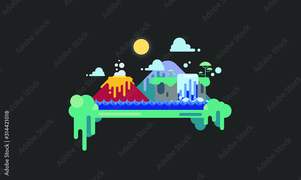 Obraz premium Landscape Illustration