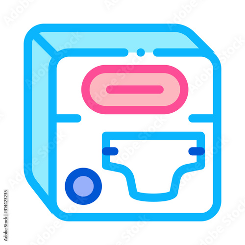 Diaper Device Icon Vector. Outline Diaper Device Sign. Isolated Contour Symbol Illustration