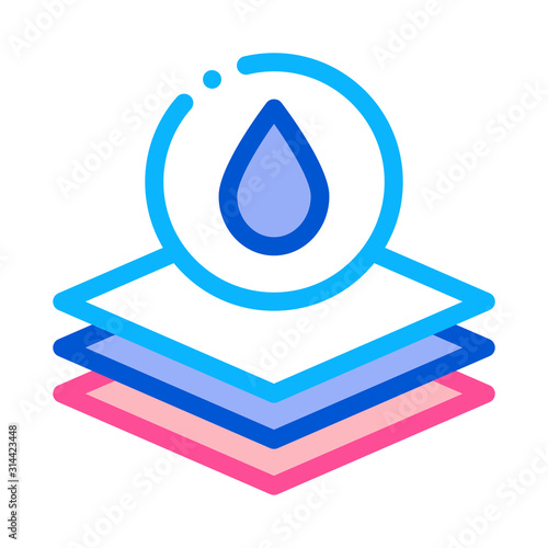 Absorbent Layers Icon Vector. Outline Absorbent Layers Sign. Isolated Contour Symbol Illustration