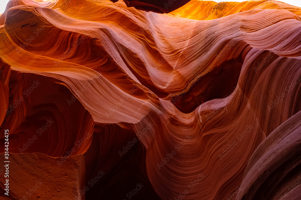 Fototapeta premium Antelope Canyon lights and rocks arizona usa