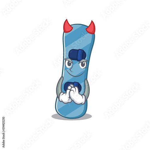 Devil snowboard Cartoon in character with design
