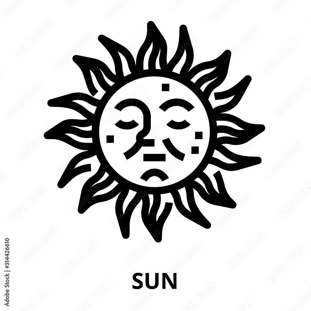 Fototapeta premium Astrology_sun icon