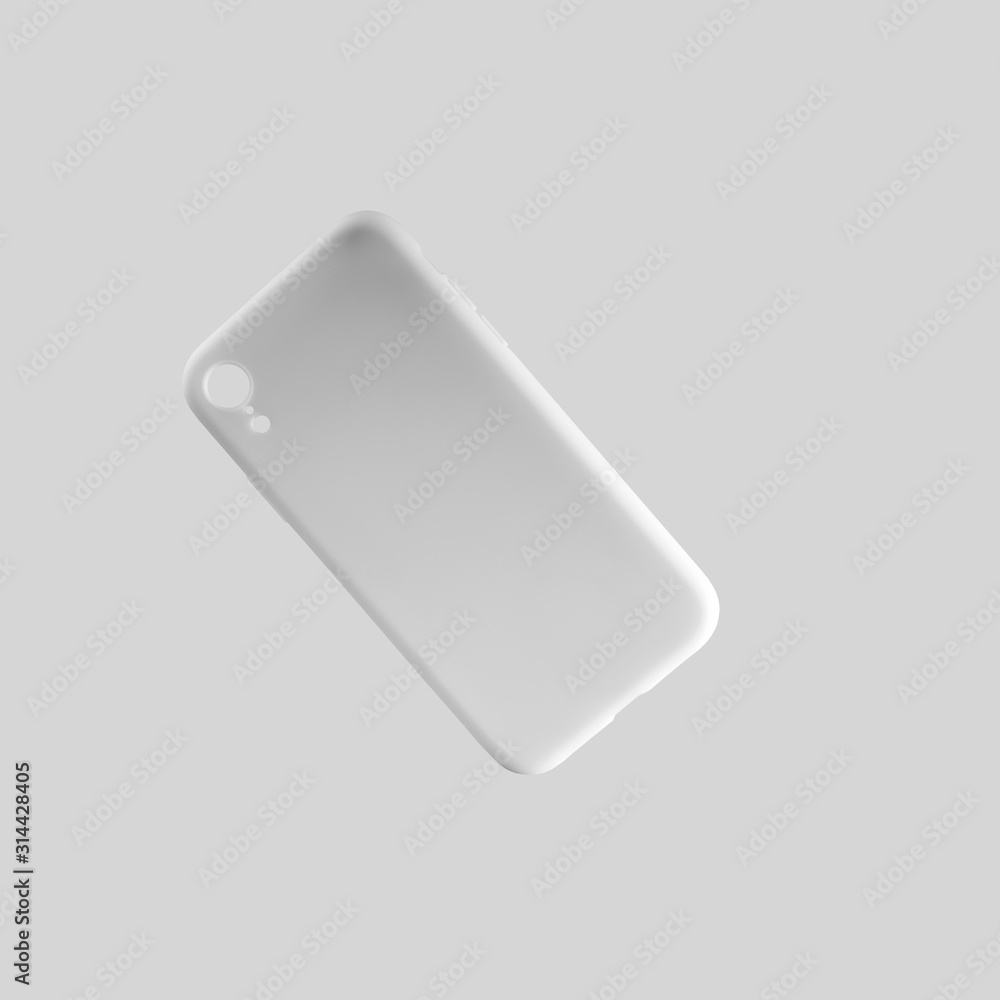 Mockup white case for smartphone, for presentation of design and pattern. Mockup white case for smartphone, for presentation of design and pattern.