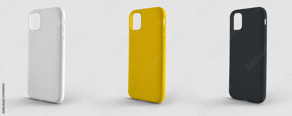 Mockup plastic case for smartphone on an isolated background for design presentation. Mockup plastic case for smartphone on an isolated background for design presentation.