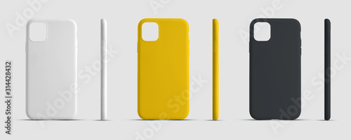 Mockup case for a mobile phone for advertising in an online store.