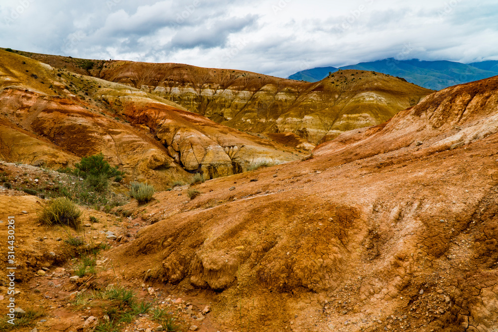 Obraz premium Background image of a mountain landscape. Russia, Siberia, Altai