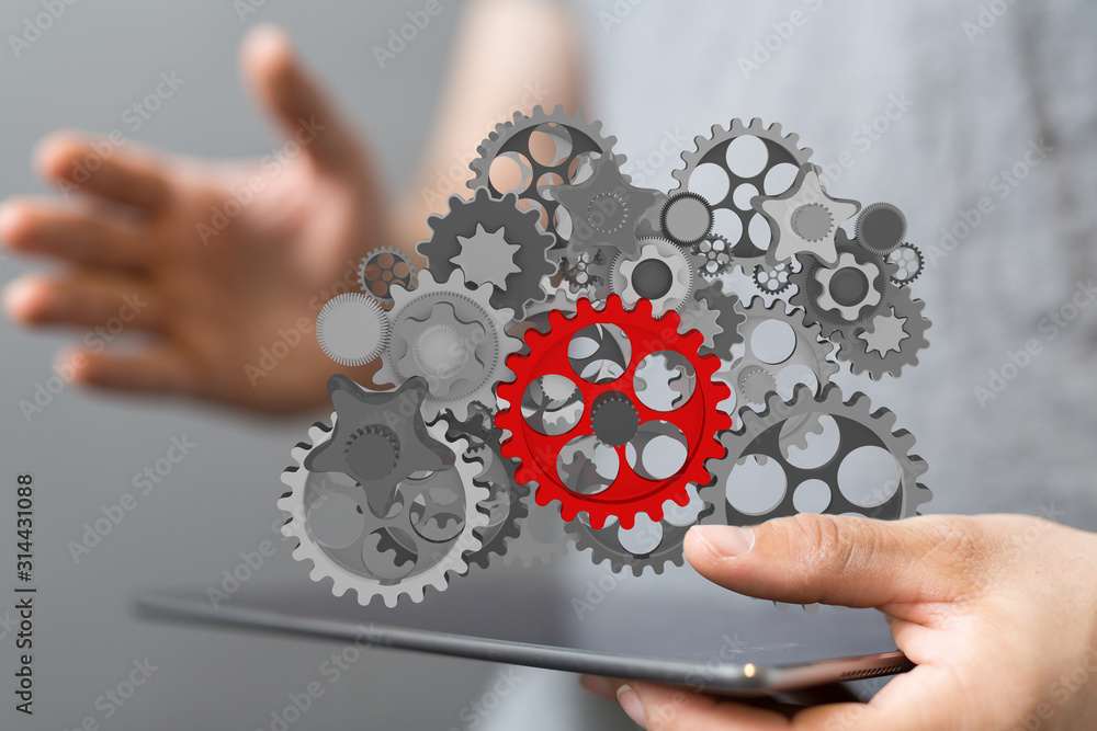 gear Technology setting concept background. gear Technology setting concept background.