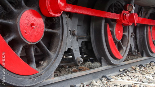 The Locomotive Monument D 301 59 in front of the Tawang train station, the new iconic building of the Semarang City of Indonesia, on January 9, 2020