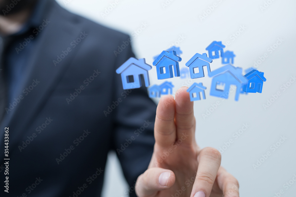 Real Estate Agent house hand concept. Real Estate Agent house hand concept.