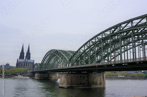 the Cologne cathedral and bridge in germany © Twill