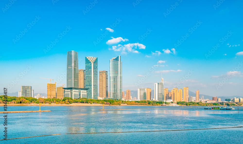 Central Business District, North Bank of Minjiang River, Fuzhou City, Fujian Province, China