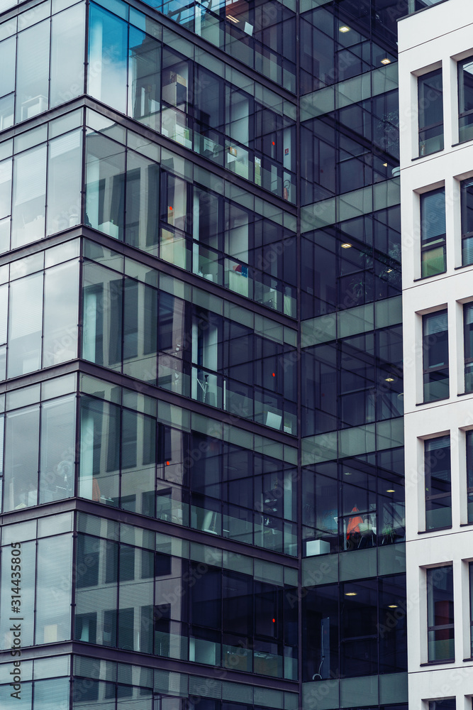 Modern office building facade Modern office building facade