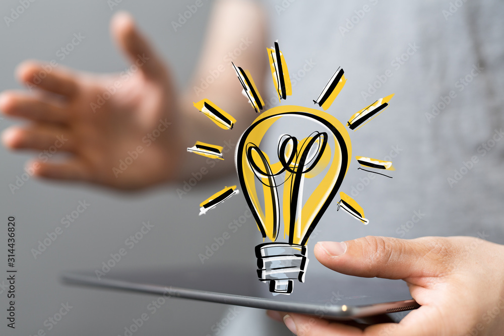 solution concept business idea lamp solution concept business idea lamp