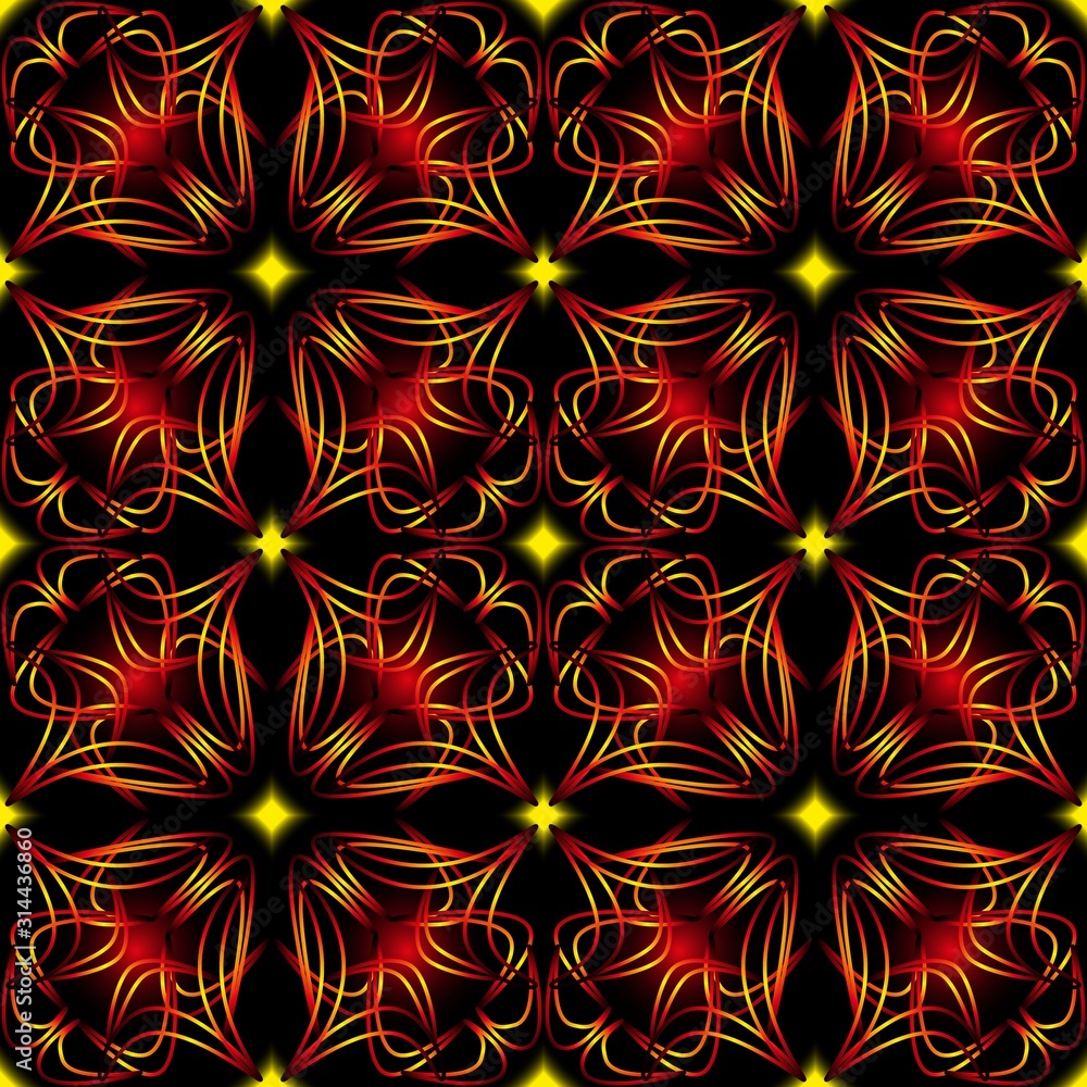 Seamless endless repeating ornament of red shades Seamless endless repeating ornament of red shades