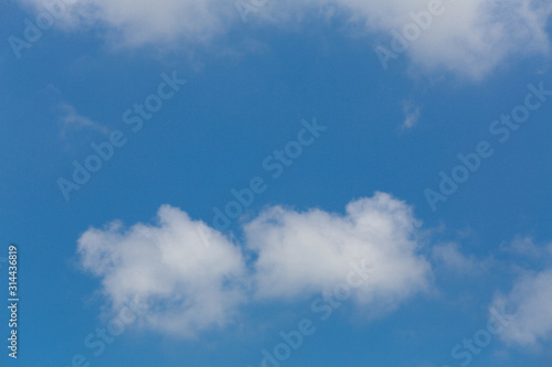 Clouds on a bright sky day