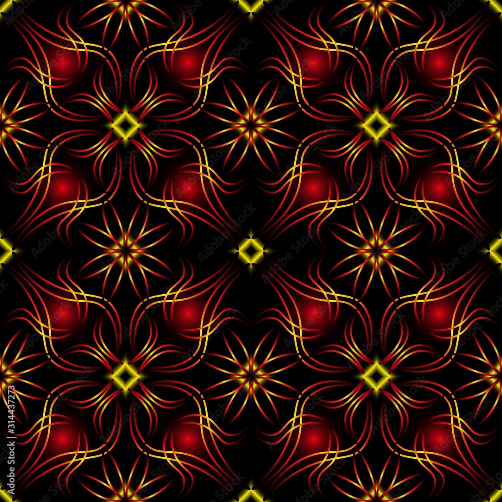Seamless endless repeating ornament of red shades Seamless endless repeating ornament of red shades