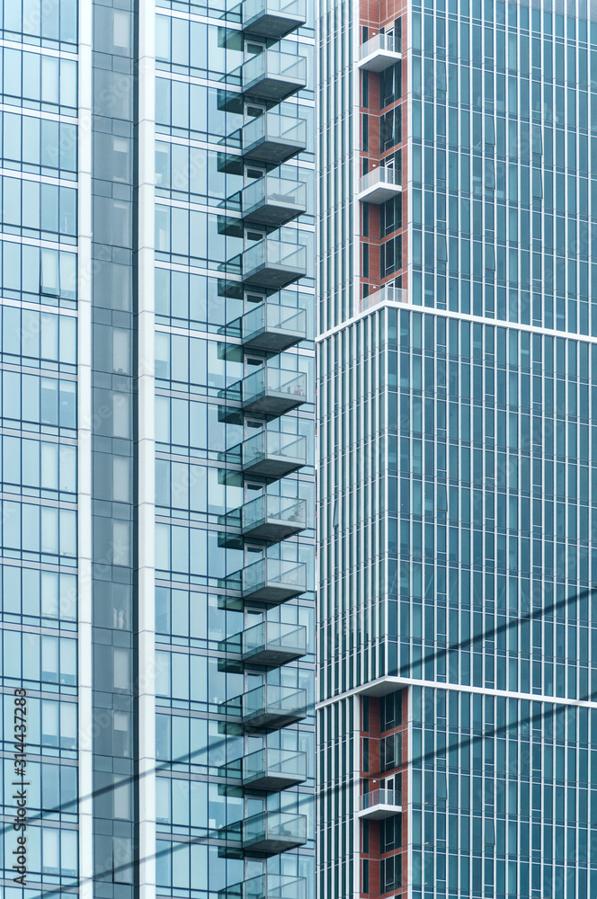 Naklejka premium modern glass facades in San Francisco
