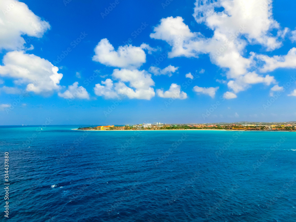 View of Aruba. Aruba - beautiful Caribbean Island.