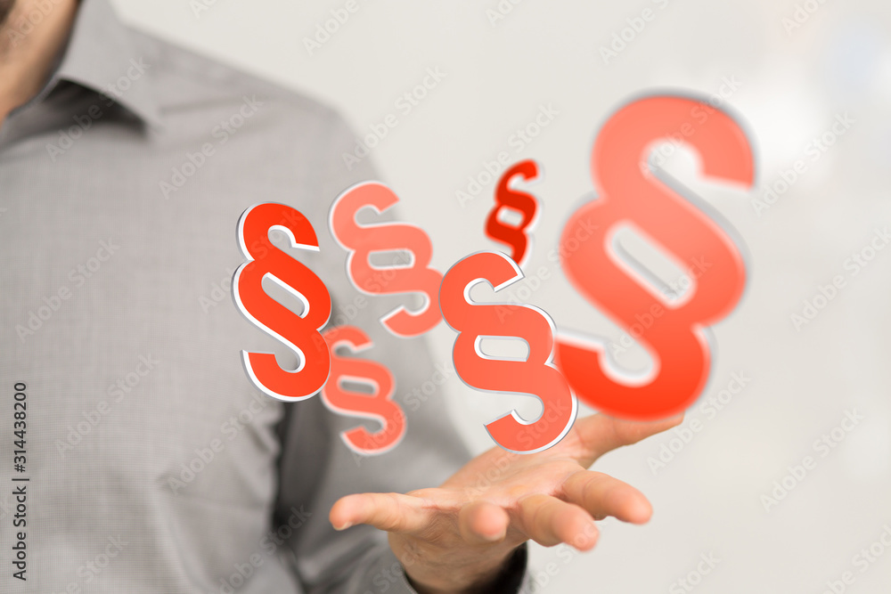 paragraph law sign digital in hand paragraph law sign digital in hand