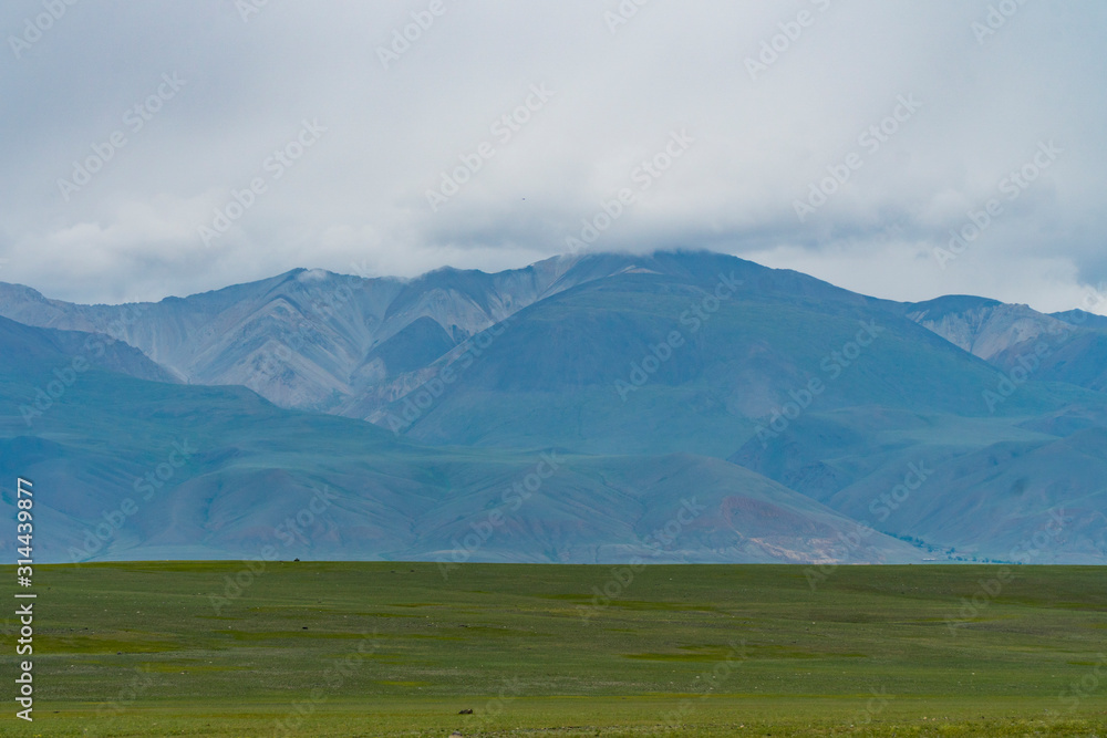 Fototapeta premium Background image of a mountain landscape. Russia, Siberia, Altai