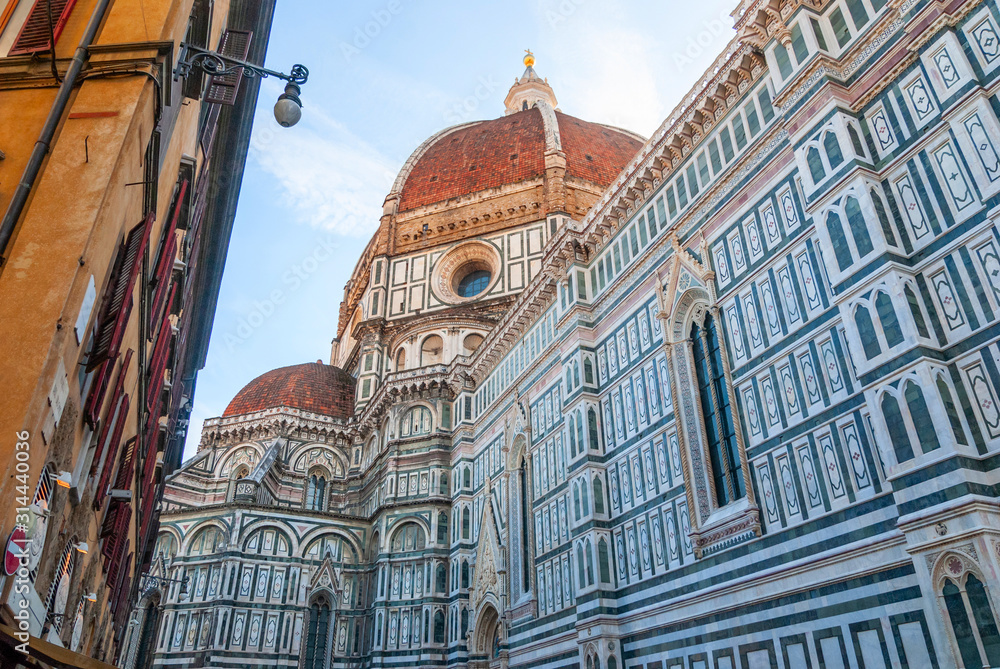Beautiful renaissance cathedral Santa Maria del Fiore in Florence.