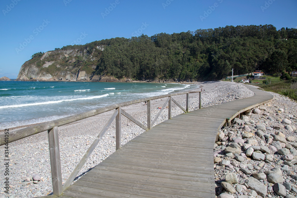 Walkway at Concha de Artedo Beach; Asturias