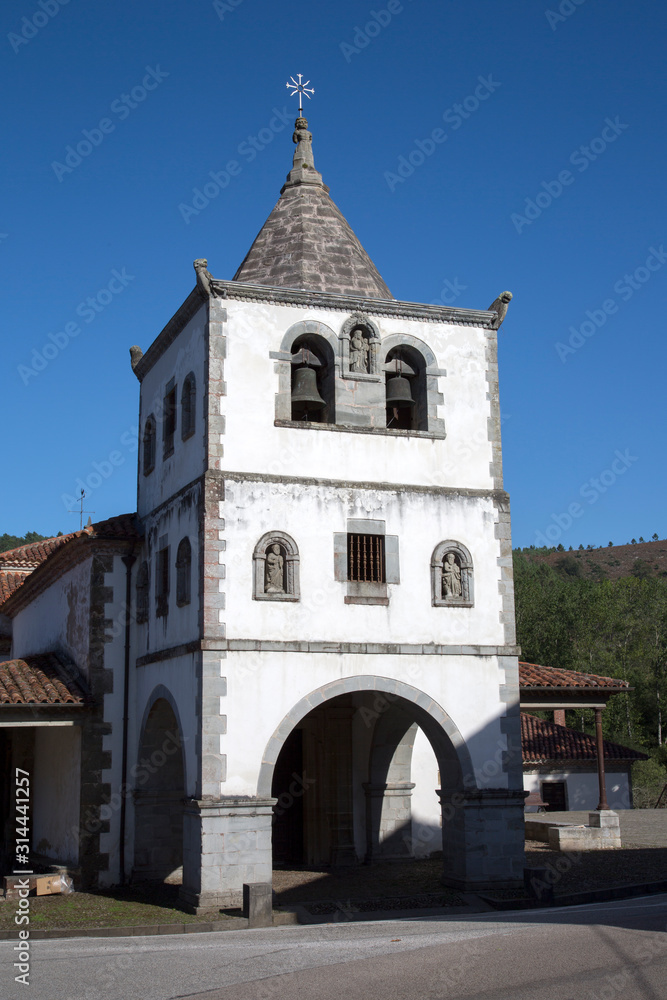 Main Facade of Parish Church in Ovinana