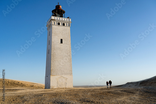 Lighthouse Rudbjerg knude in Denmark on a stormy day © Joern