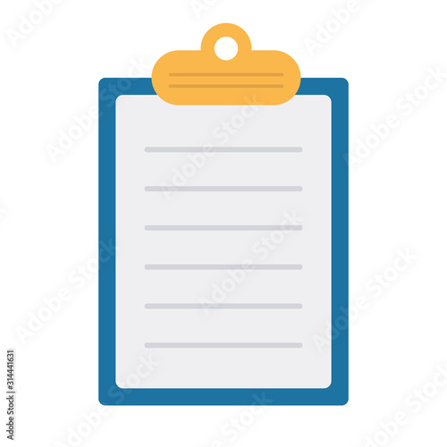 0002 Clipboard icon Flat illustration