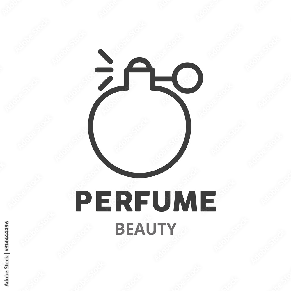 Perfume thin line icon. Concept of beauty. Vector illustration symbol element for web design. Perfume thin line icon. Concept of beauty. Vector illustration symbol element for web design.