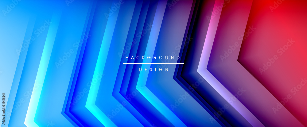 Arrow lines, technology digital template with shadows and lights on gradient background. Trendy simple fluid color gradient abstract background with dynamic straight shadow lines effect Arrow lines, technology digital template with shadows and lights on gradient background. Trendy simple fluid color gradient abstract background with dynamic straight shadow lines effect