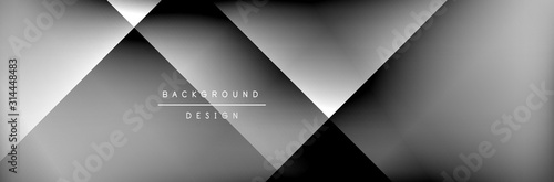 Abstract background - squares and lines composition created with lights and shadows. Technology or business digital template