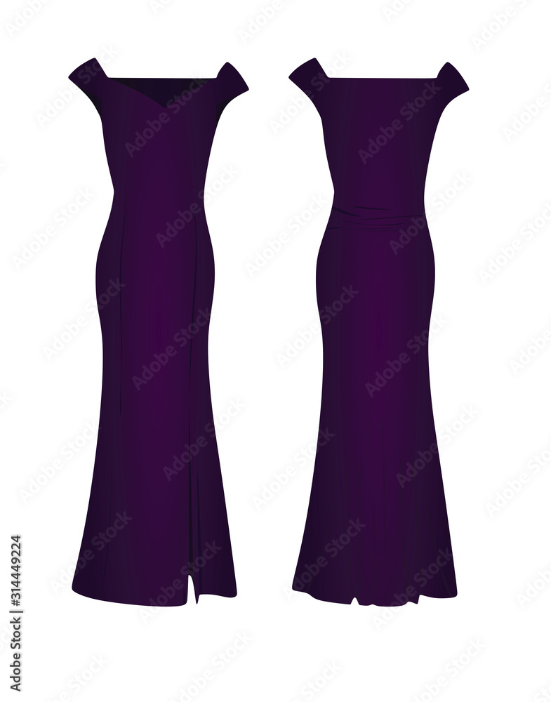 Purple elegant dress. vector illustration Purple elegant dress. vector illustration