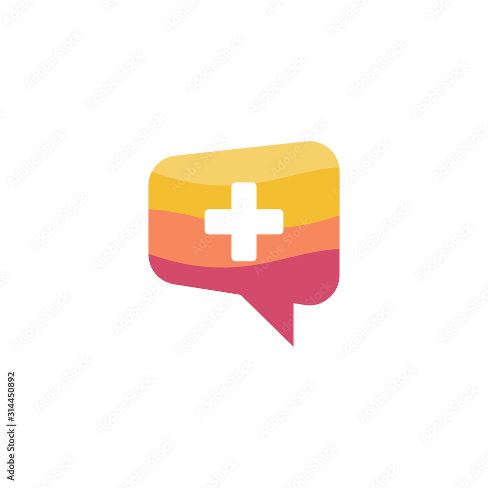 Medical chat icon template. medical talk logo. medic logo inside the balloon chat Medical chat icon template. medical talk logo. medic logo inside the balloon chat
