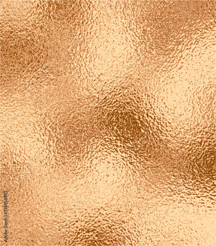 Gold bronze, golden rose or copper foil texture background. Sparkle glossy surface backdrop. Vector realistic shiny metal illustration design..