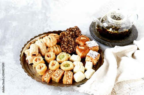 Lebanese traditional sweets, ramadan kareem photo