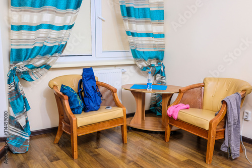 Brest, Belarus - November, 17, 2019: bedroom interior image photo