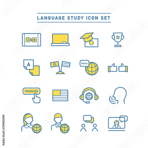 LANGUAGE STUDY ICON SET