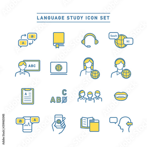 LANGUAGE STUDY ICON SET